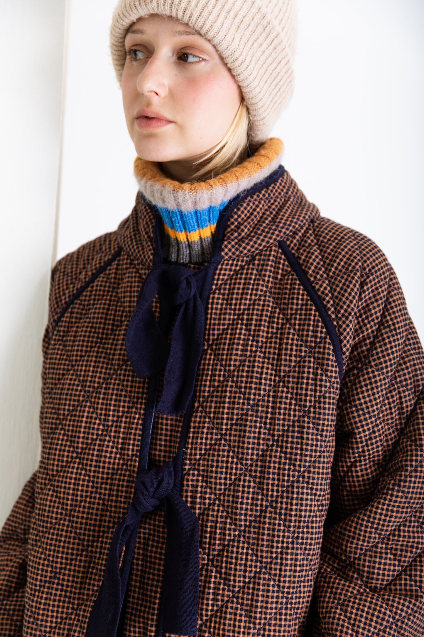 Aveline Coat - Midnight / Tan