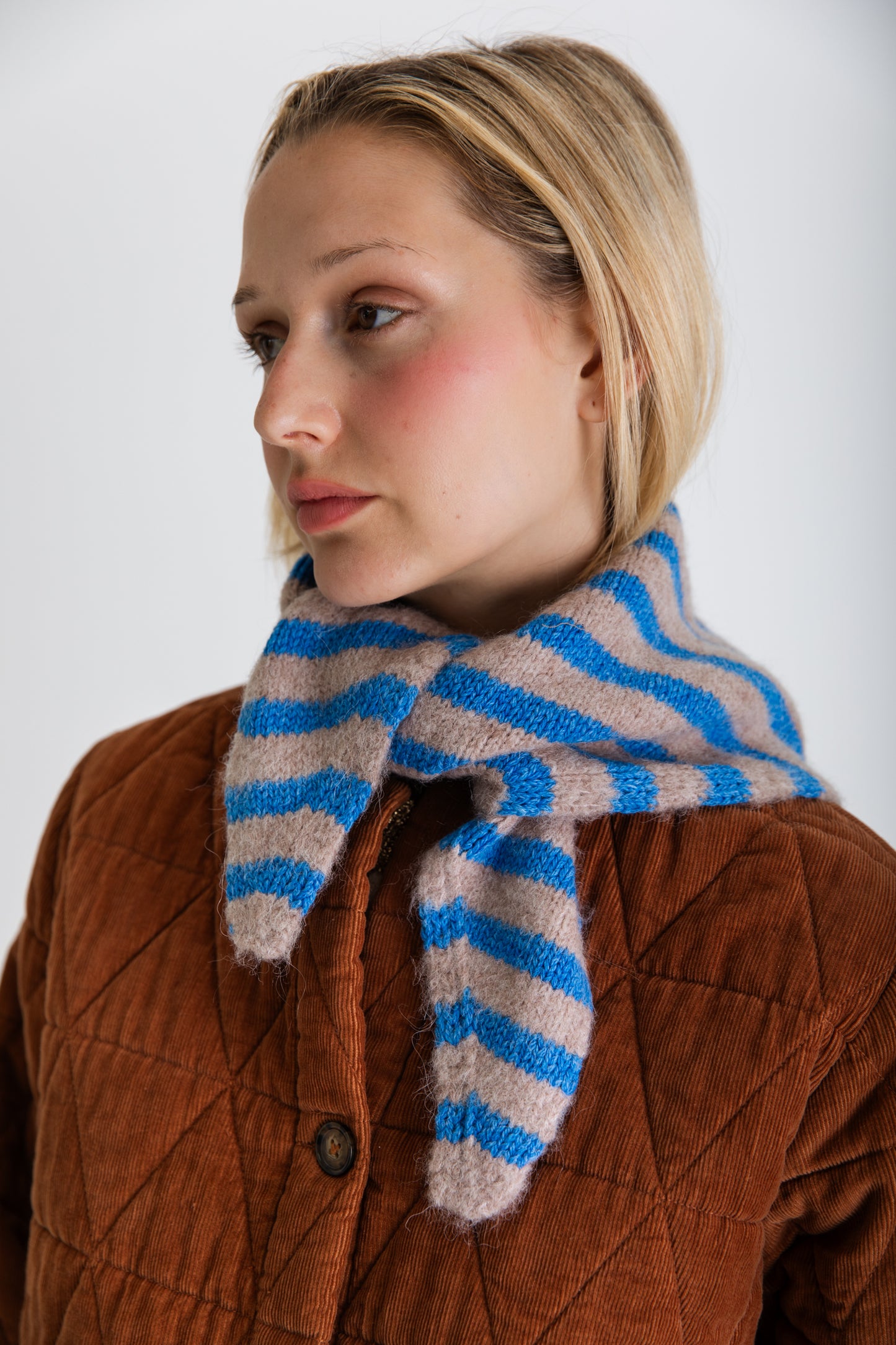 Elizabeth Triangle Scarf - Hassar Blue