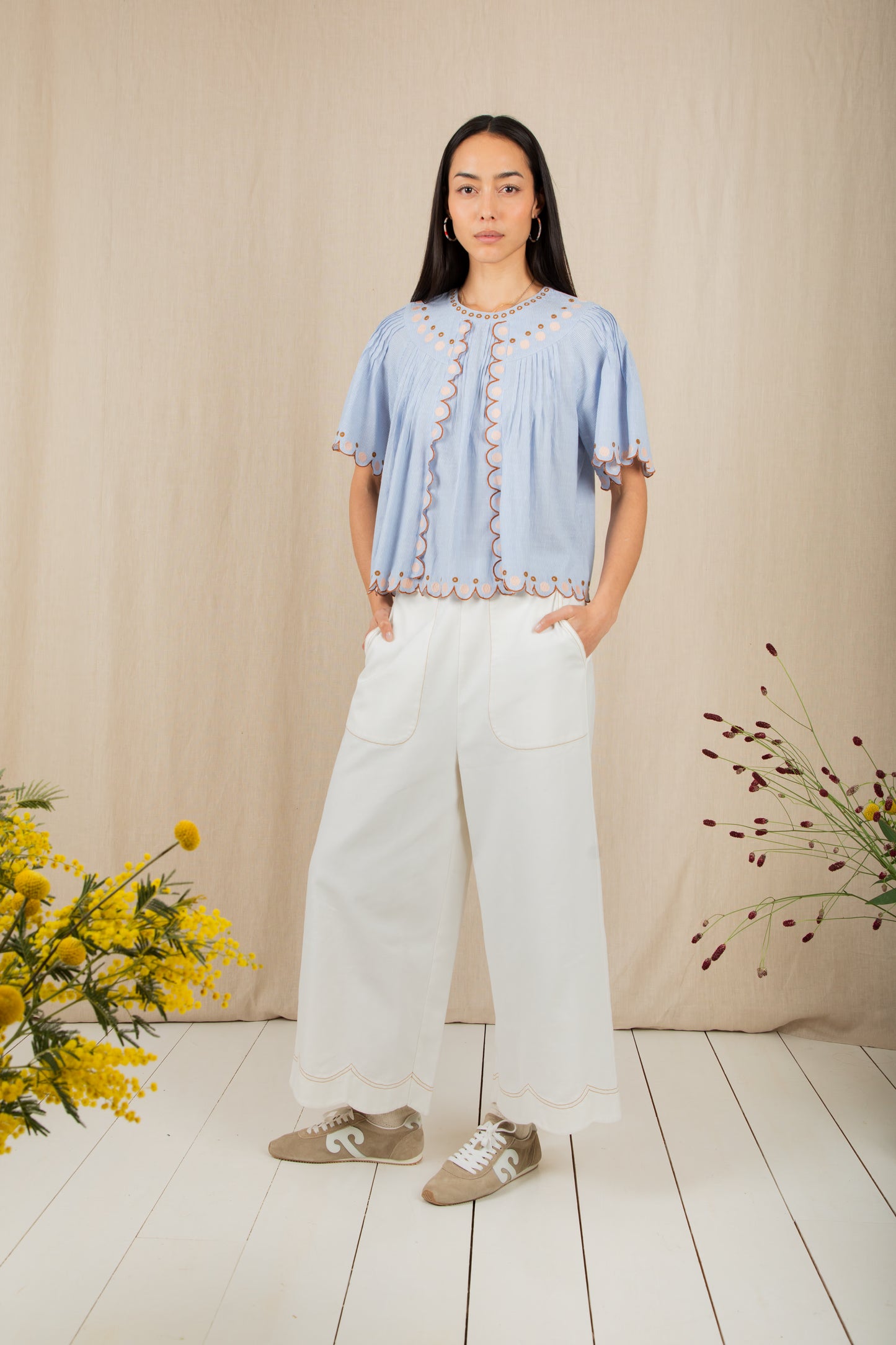 Flora Top - Blue