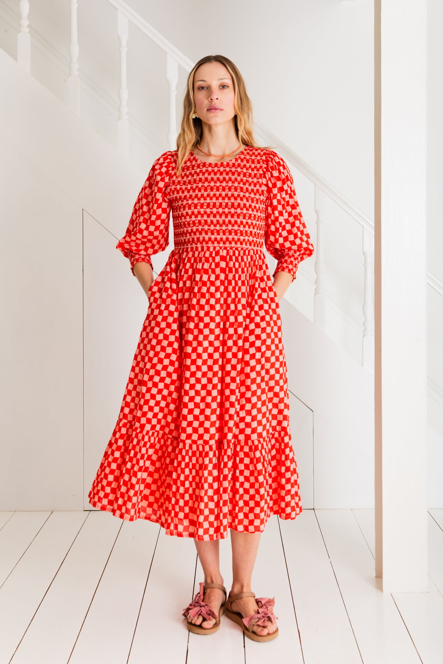 Ivy Dress - Red / Pink
