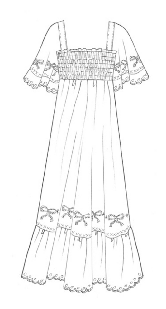 Pearl Dress  - Blue / White (WS)