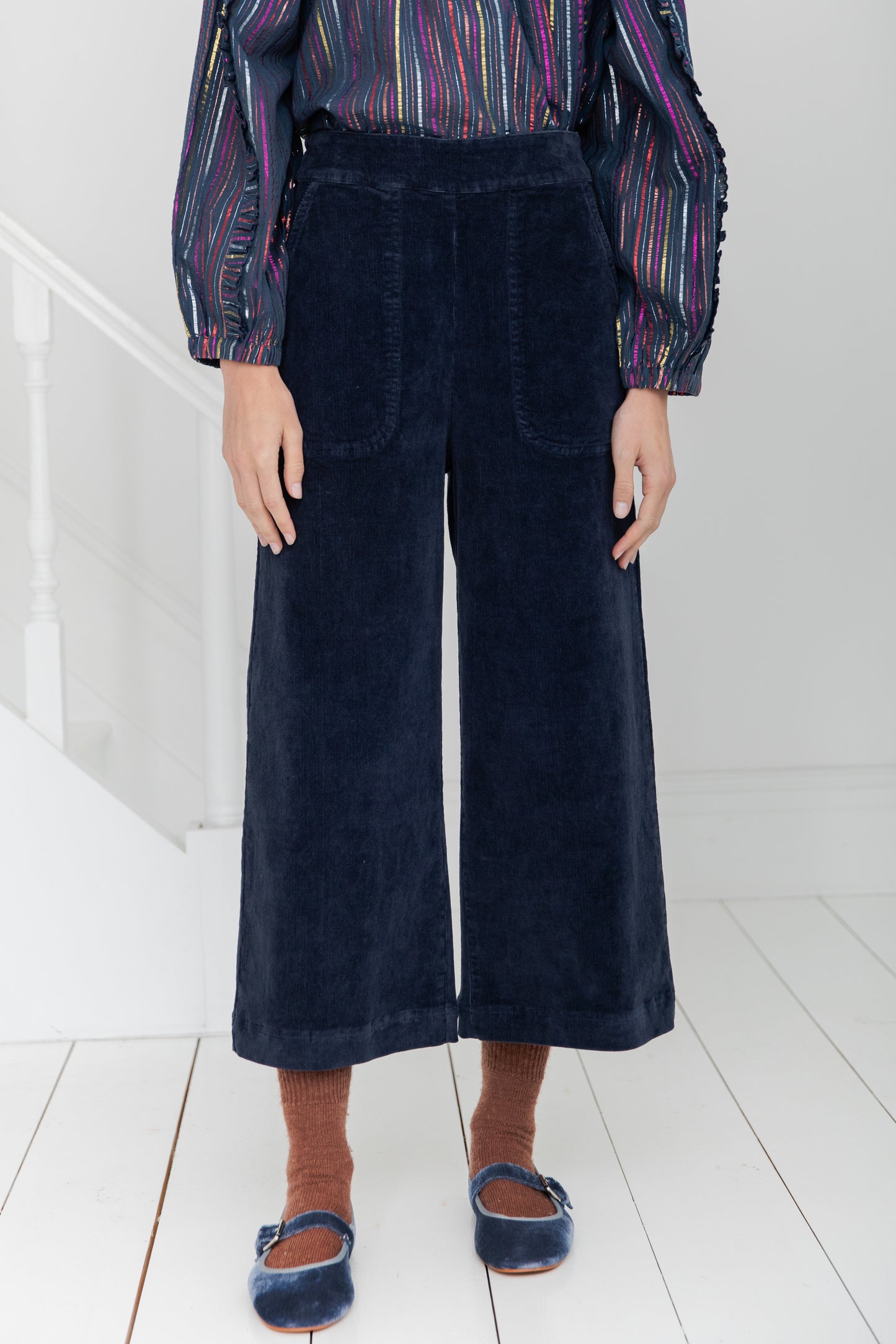 Bijou Wide Leg Trs  - Navy (WS)