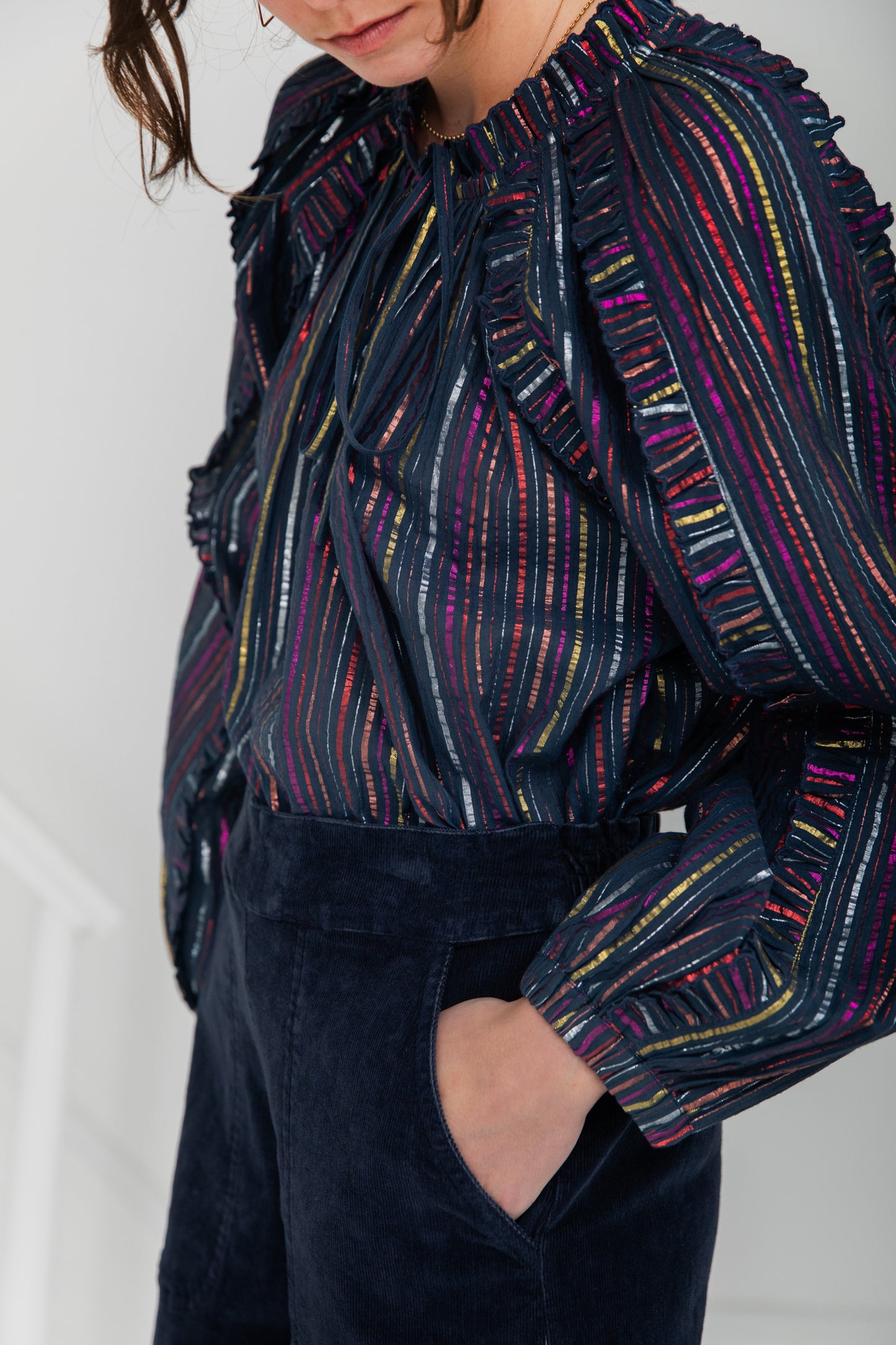 Bijou Wide Leg Trs  - Navy (WS)