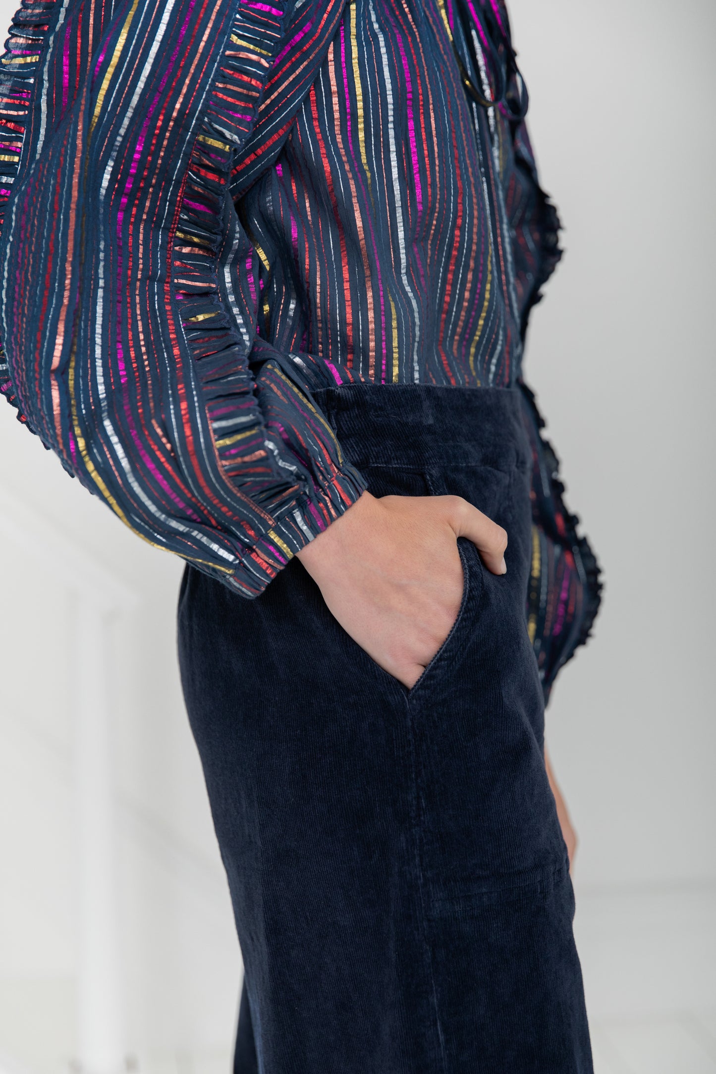 Bijou Wide Leg Trs  - Navy (WS)