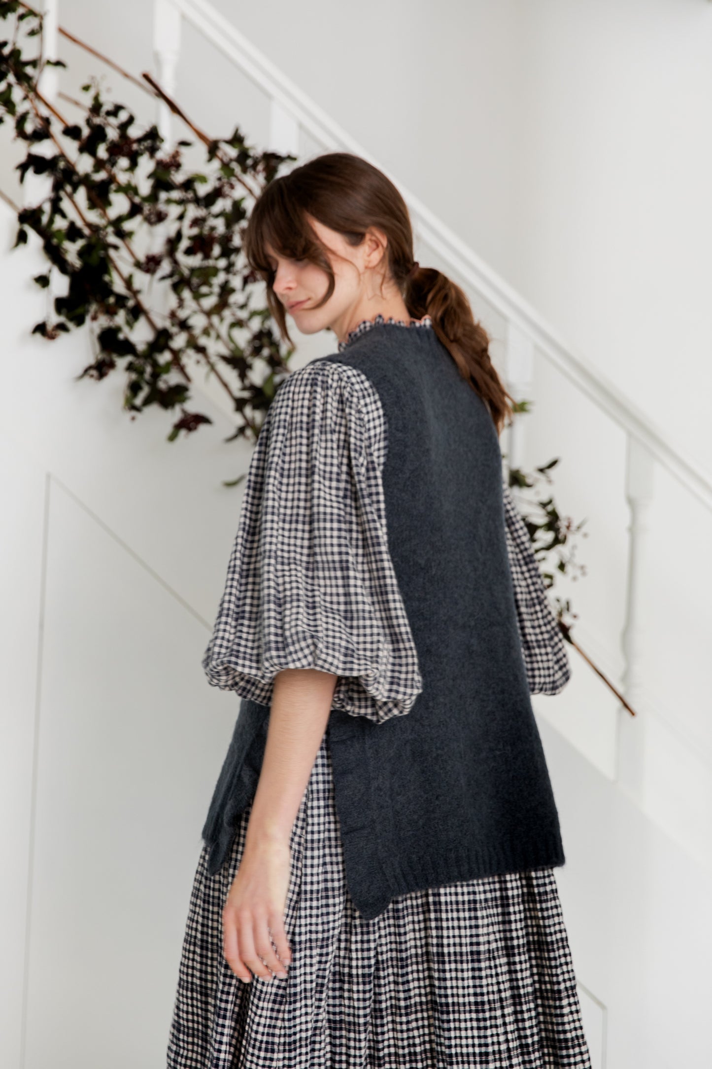 Camille Sweater Vest - Slate (WS)