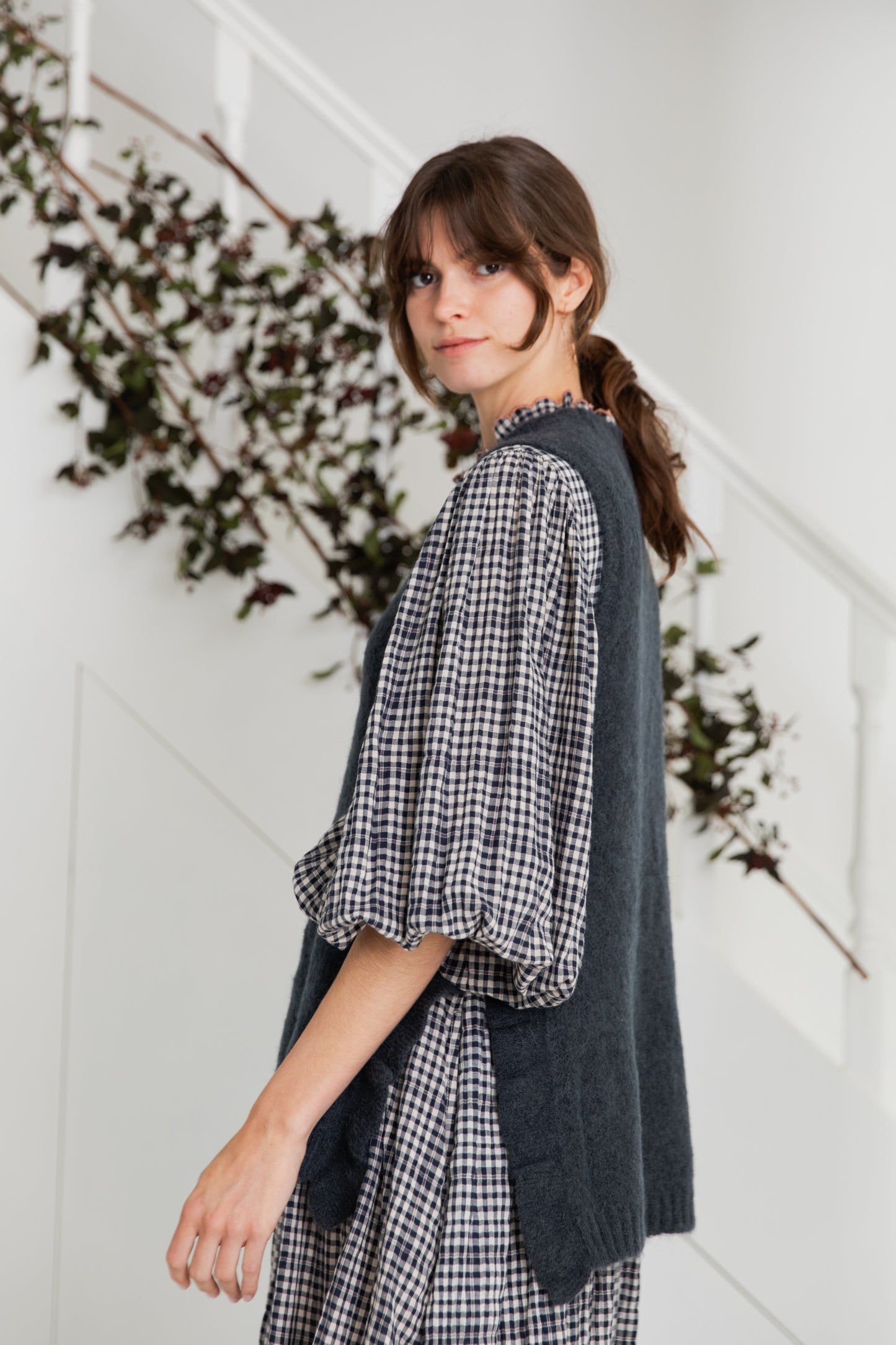 Camille Sweater Vest - Slate (WS)