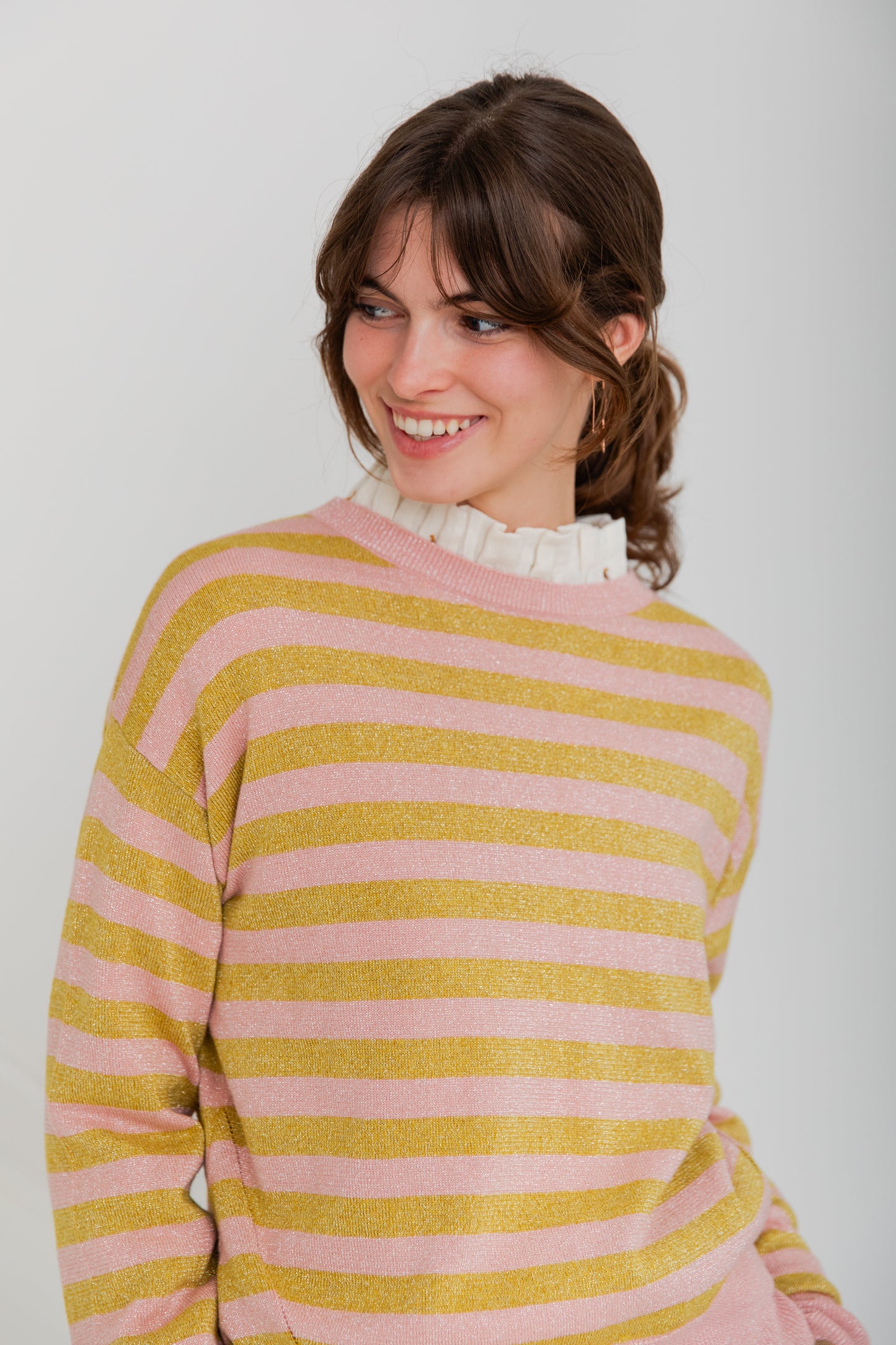 Ottilie Jumper - Olive/Rose (WS)