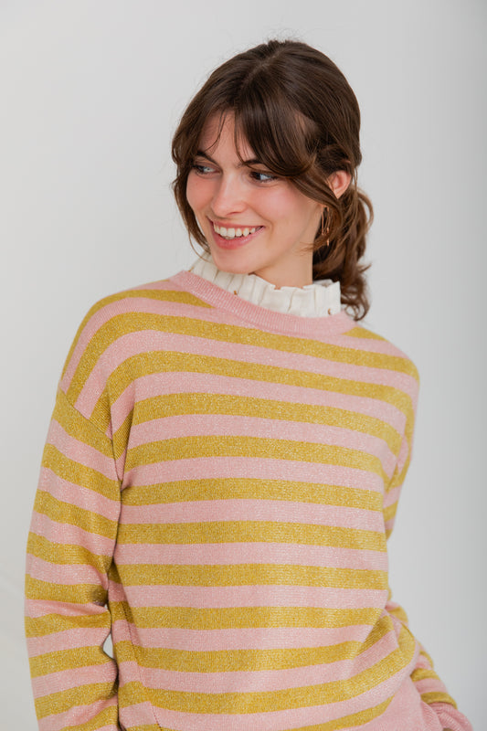 Ottilie Jumper - Olive/Rose (WS)