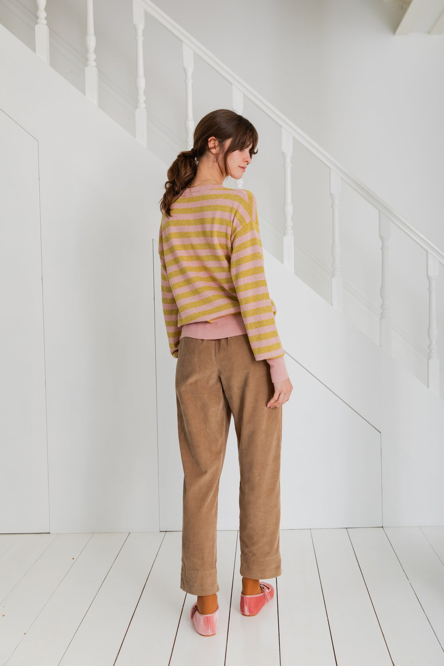 Ottilie Jumper - Olive/Rose (WS)