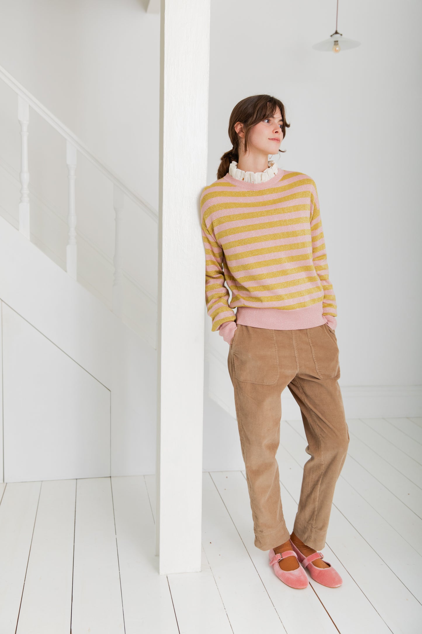 Ottilie Jumper - Olive/Rose (WS)
