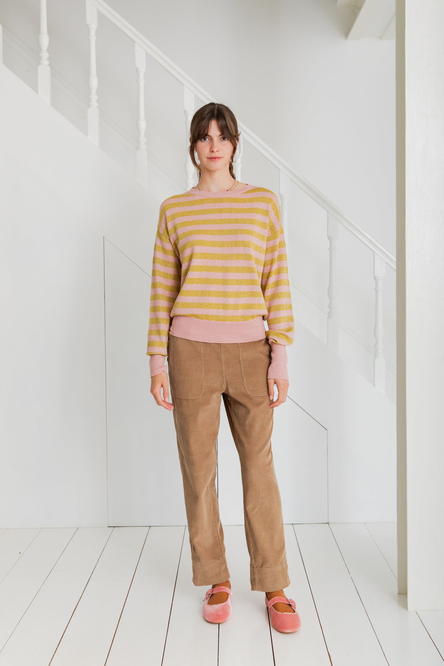 Ottilie Jumper - Olive/Rose (WS)