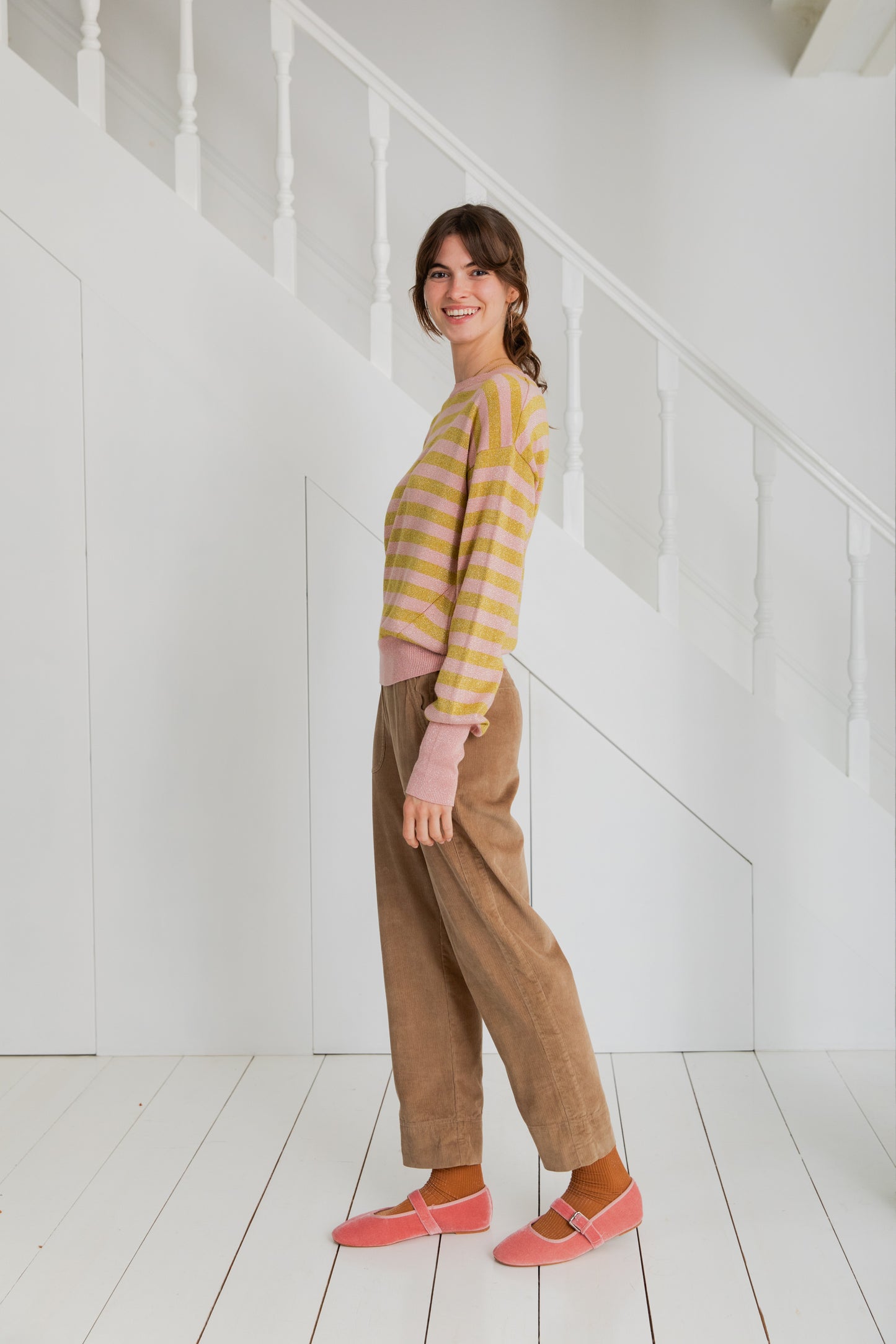 Ottilie Jumper - Olive/Rose (WS)