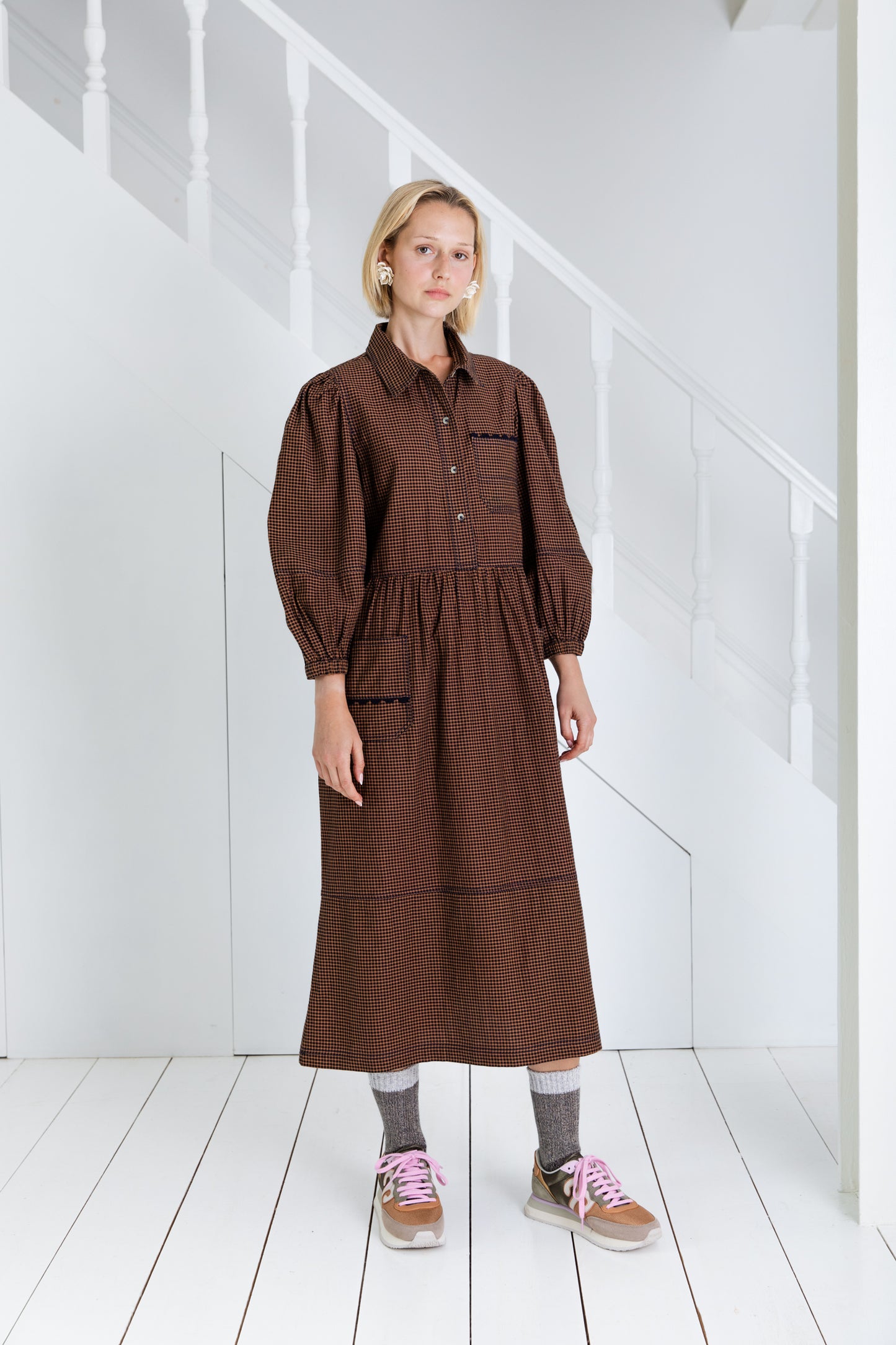 Adriane Dress - Midnight / Tan