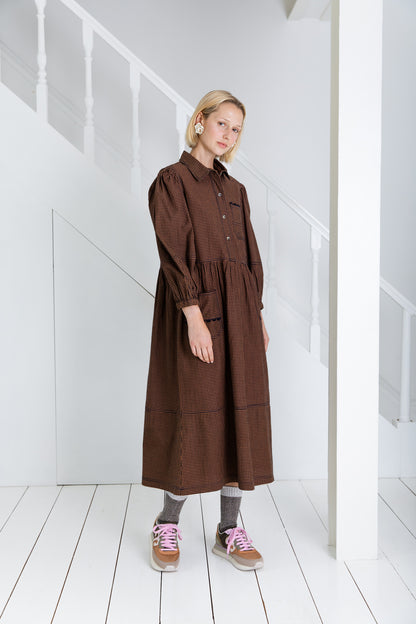 Adriane Dress - Midnight / Tan