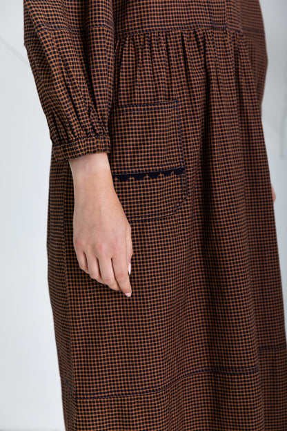 Adriane Dress - Midnight / Tan