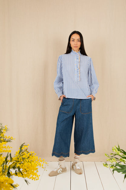 Aide Trouser - Mid Wash Denim