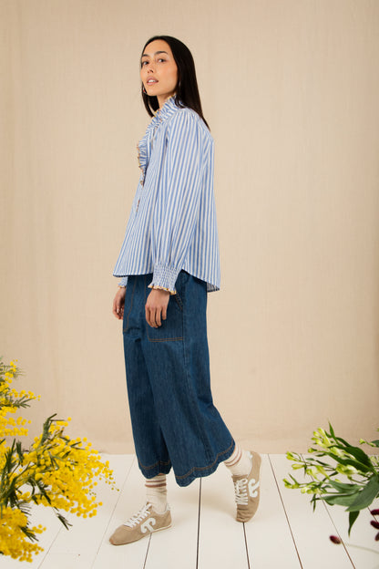 Aide Trouser - Mid Wash Denim