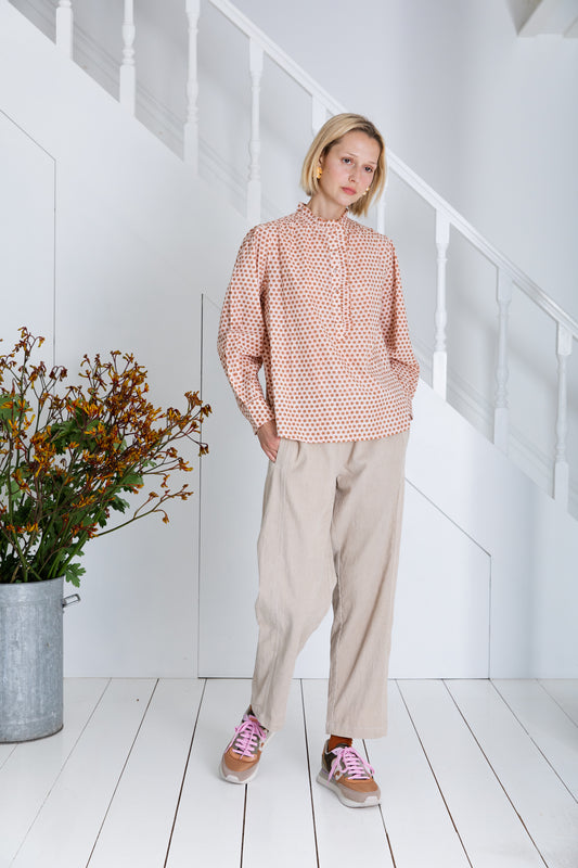 Anais Shirt - Cinnamon / Blush