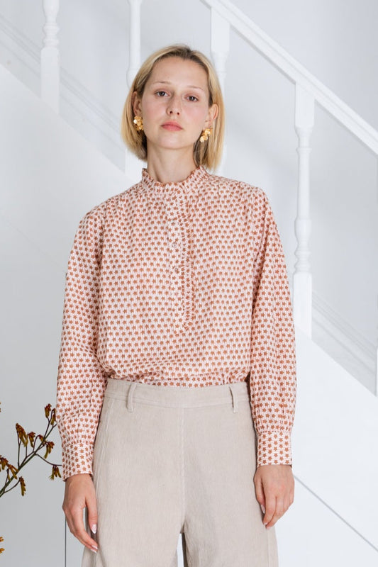 Anais Shirt - Cinnamon / Blush