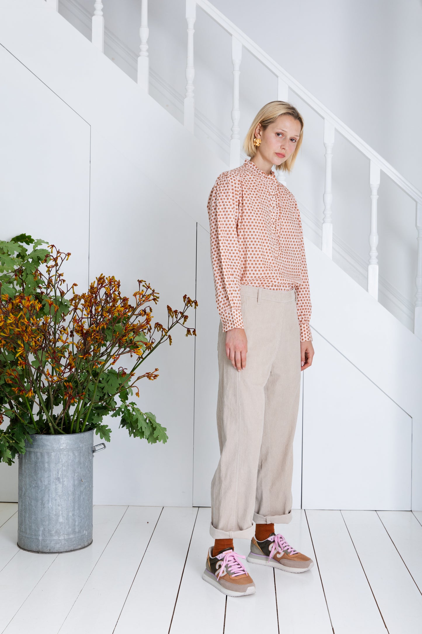 Anais Shirt - Cinnamon / Blush