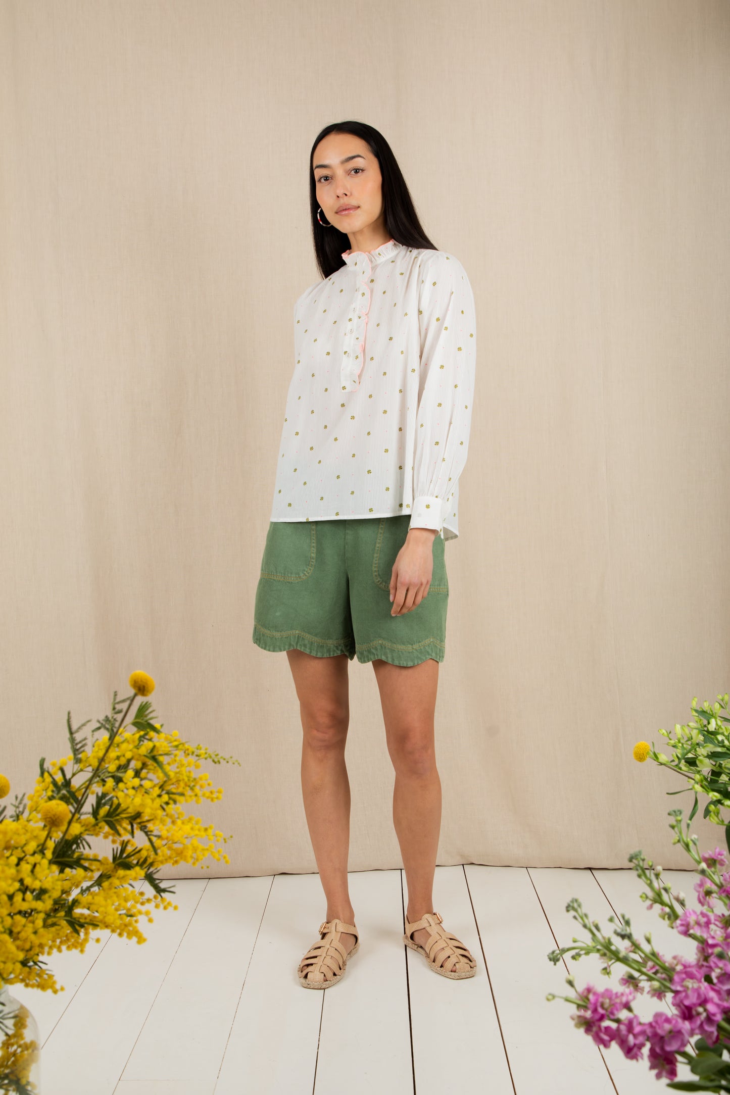 Anais Shirt - Clover Neon