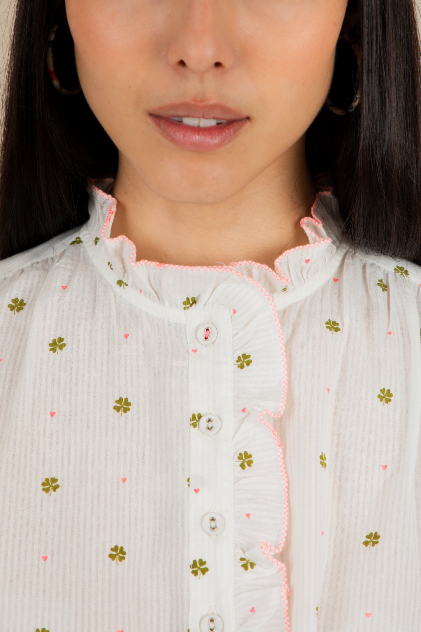 Anais Shirt - Clover Neon