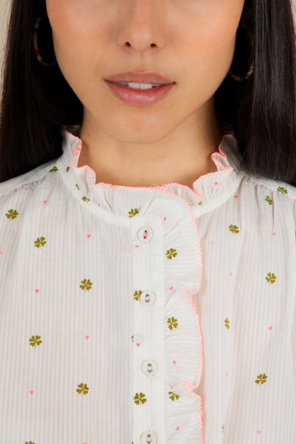 Anais Shirt - Clover Neon