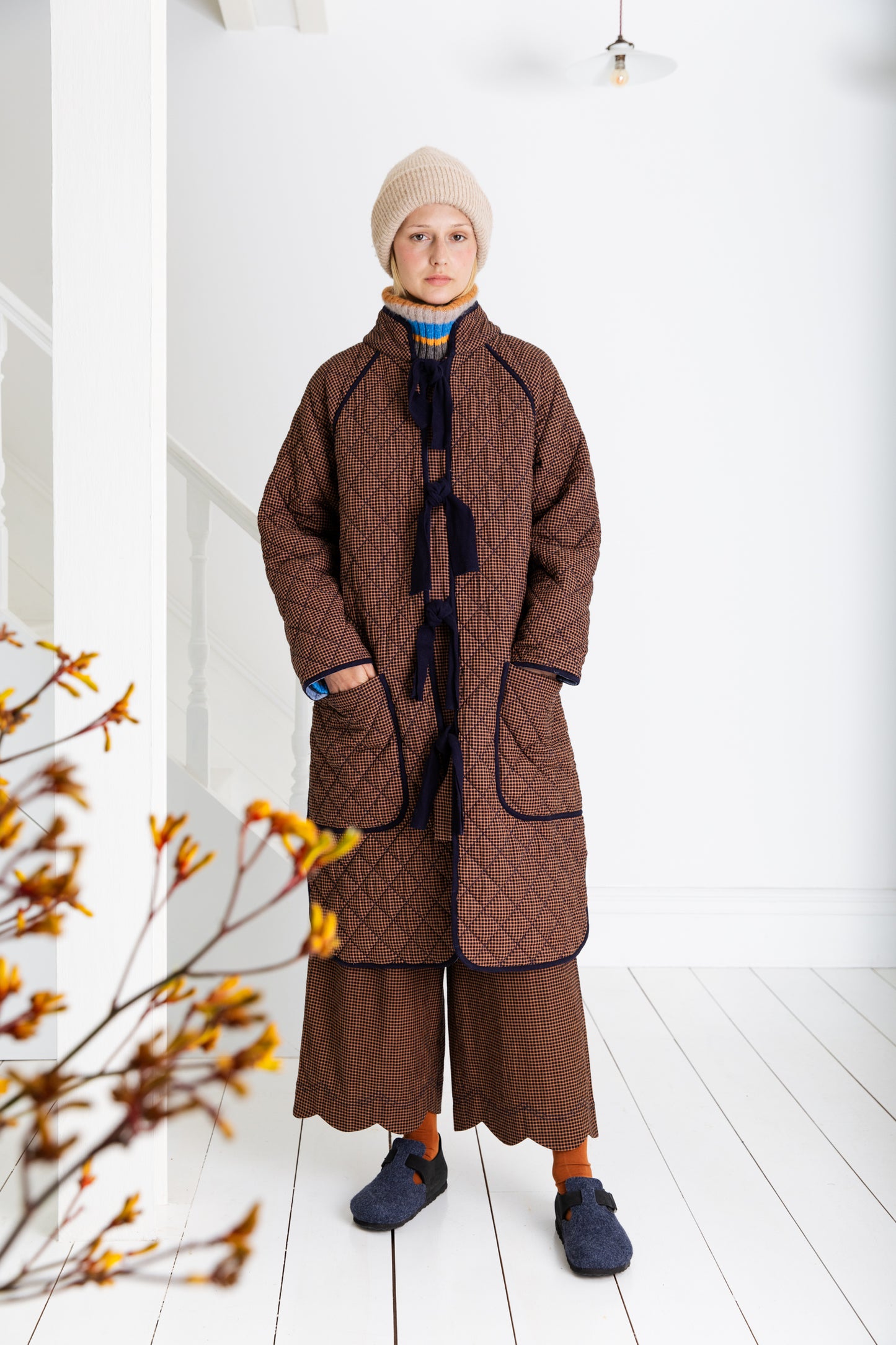 Aveline Coat - Midnight / Tan