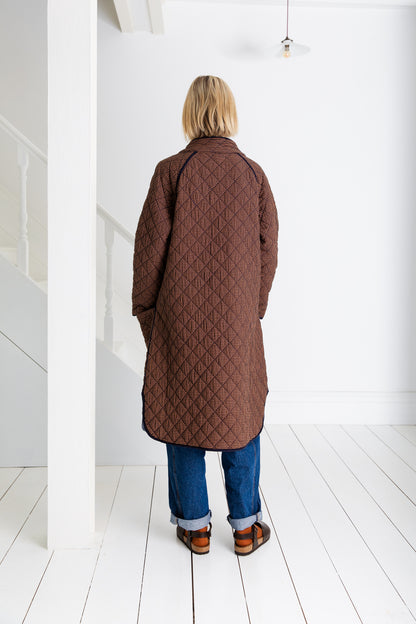 Aveline Coat - Midnight / Tan