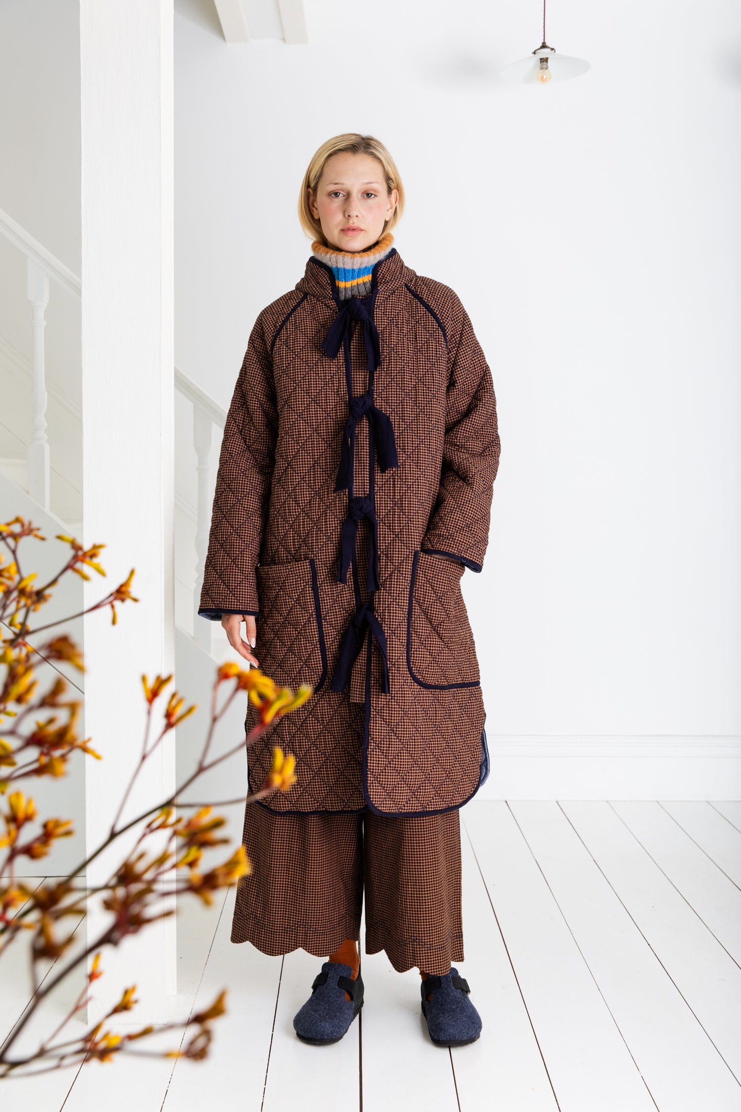 Aveline Coat - Midnight / Tan