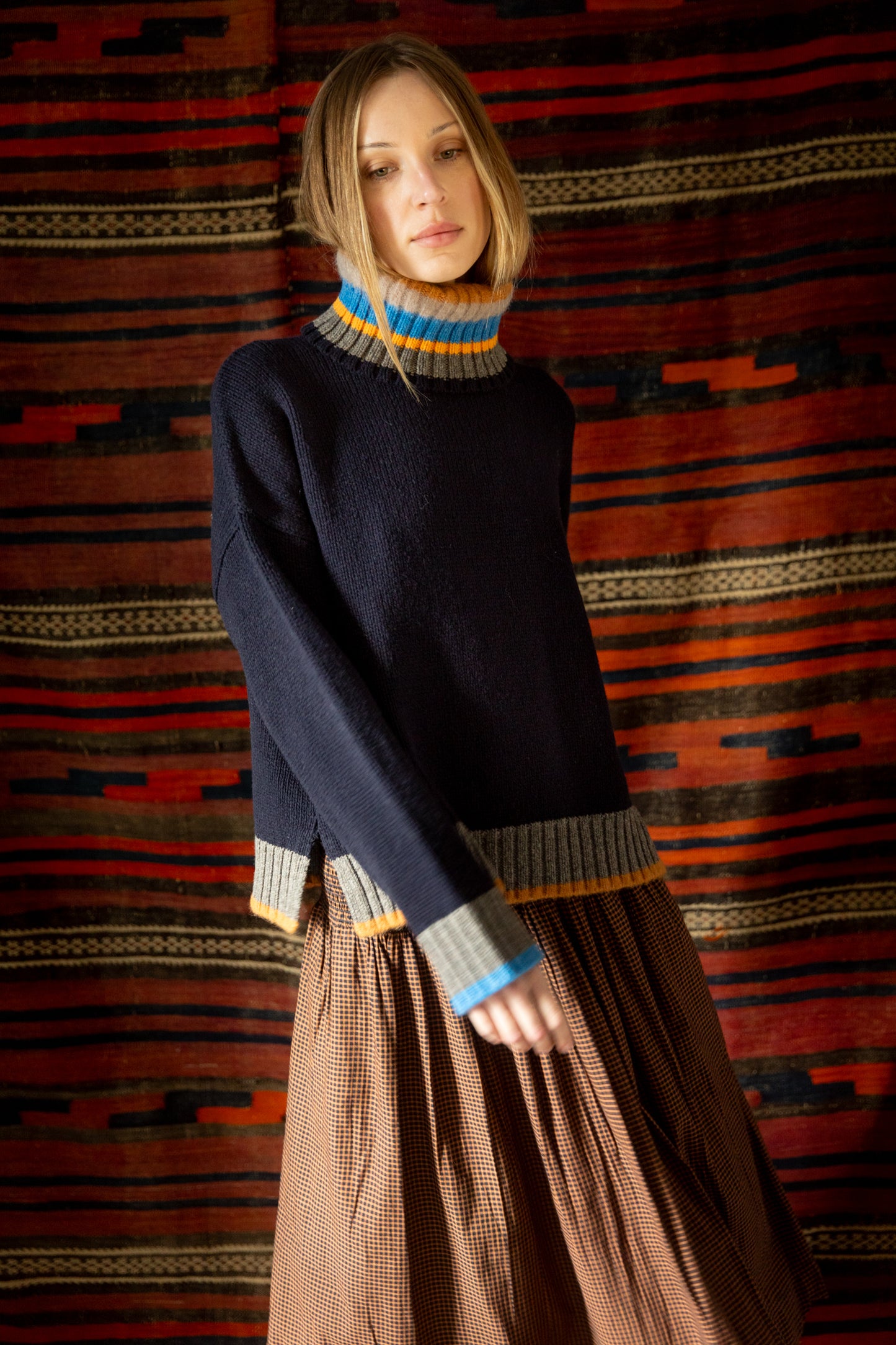 Bailey Jumper - Navy Multi