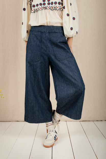 Bijou Trouser - Dark Wash Denim