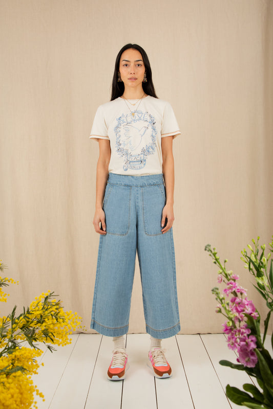 Bijou Trouser - Light Wash Denim