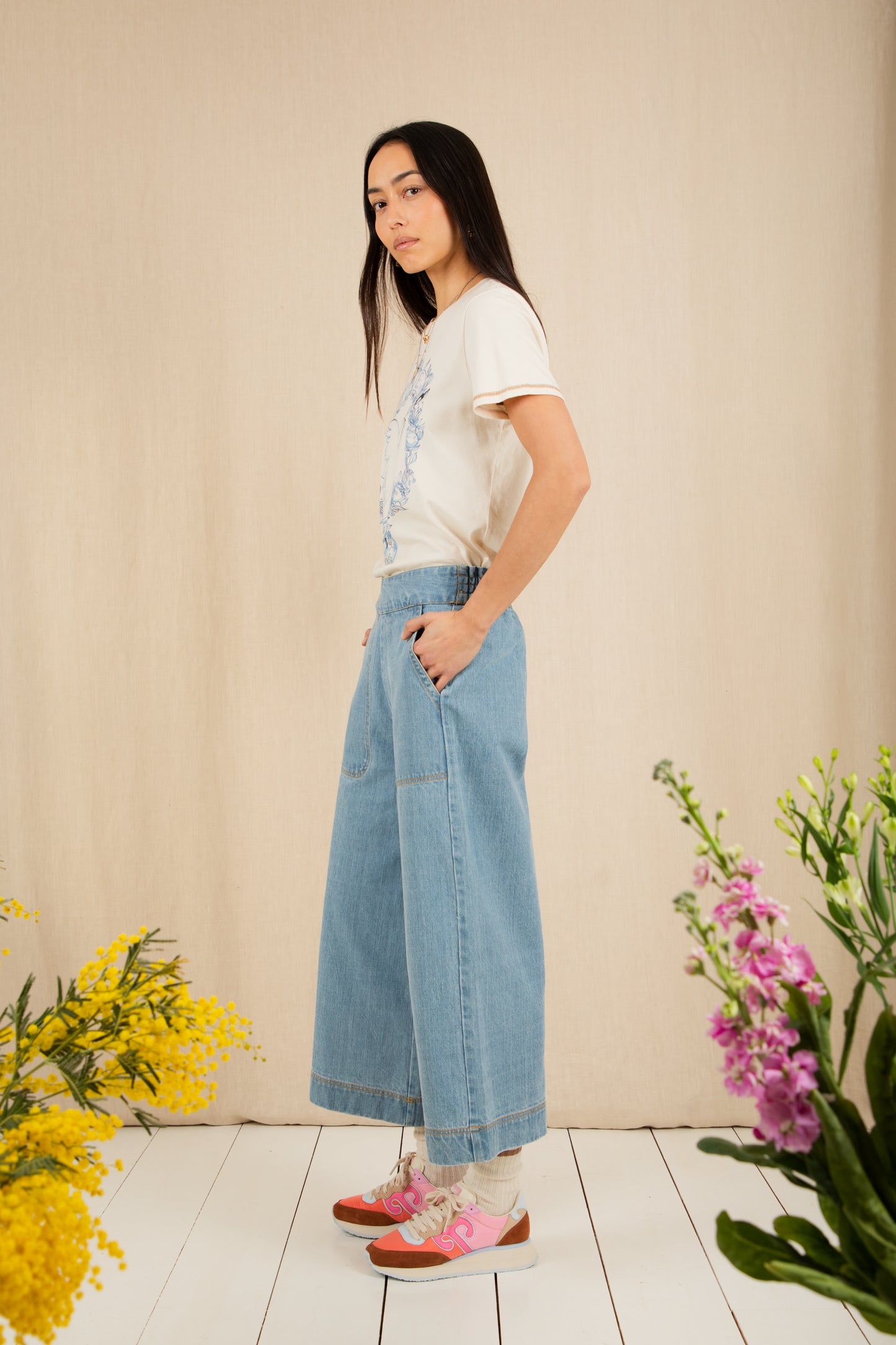 Bijou Trouser - Light Wash Denim