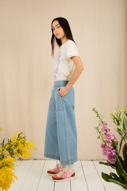 Bijou Trouser - Light Wash Denim