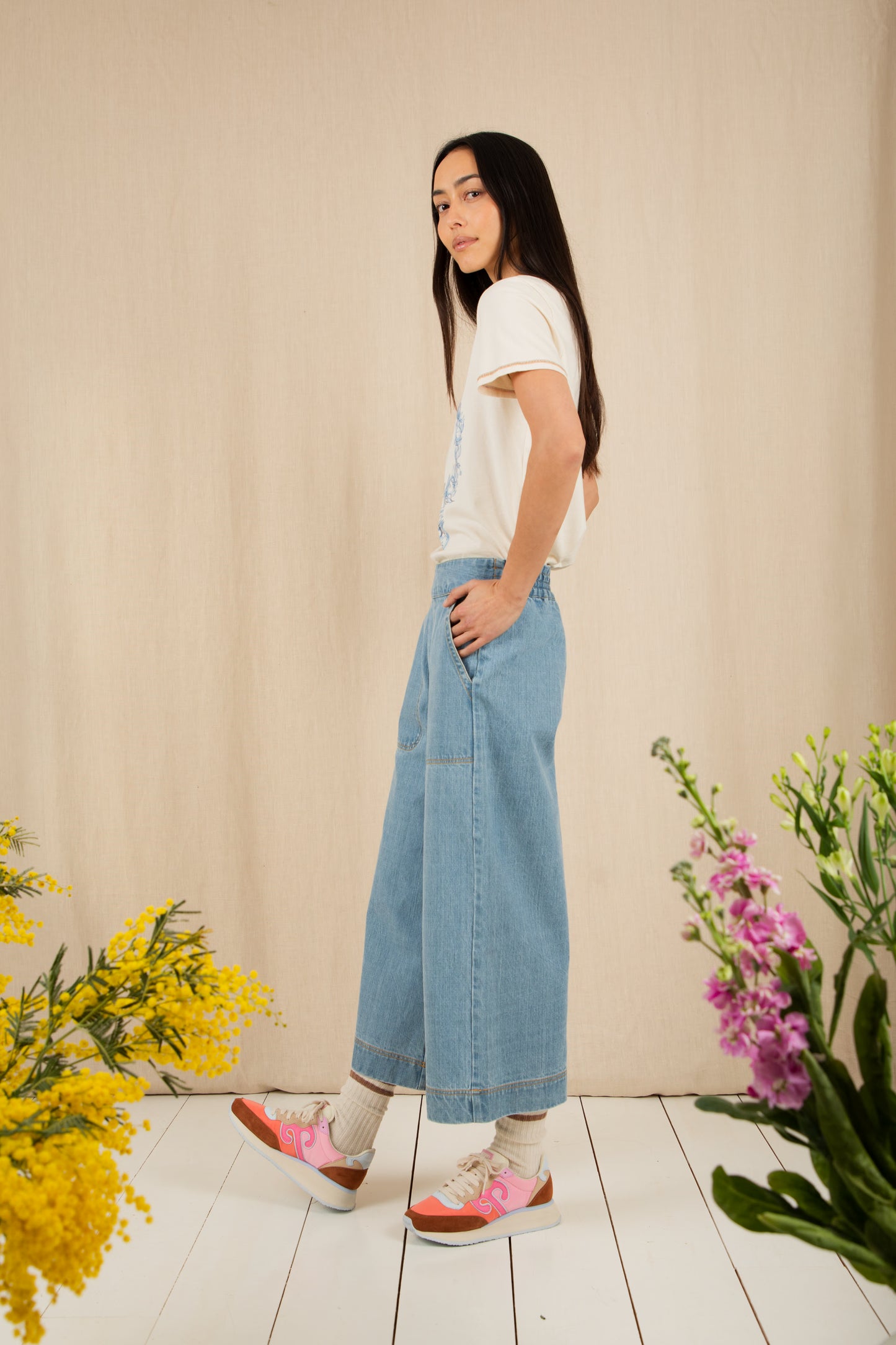 Bijou Trouser - Light Wash Denim