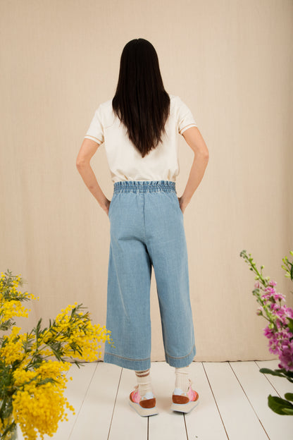 Bijou Trouser - Light Wash Denim