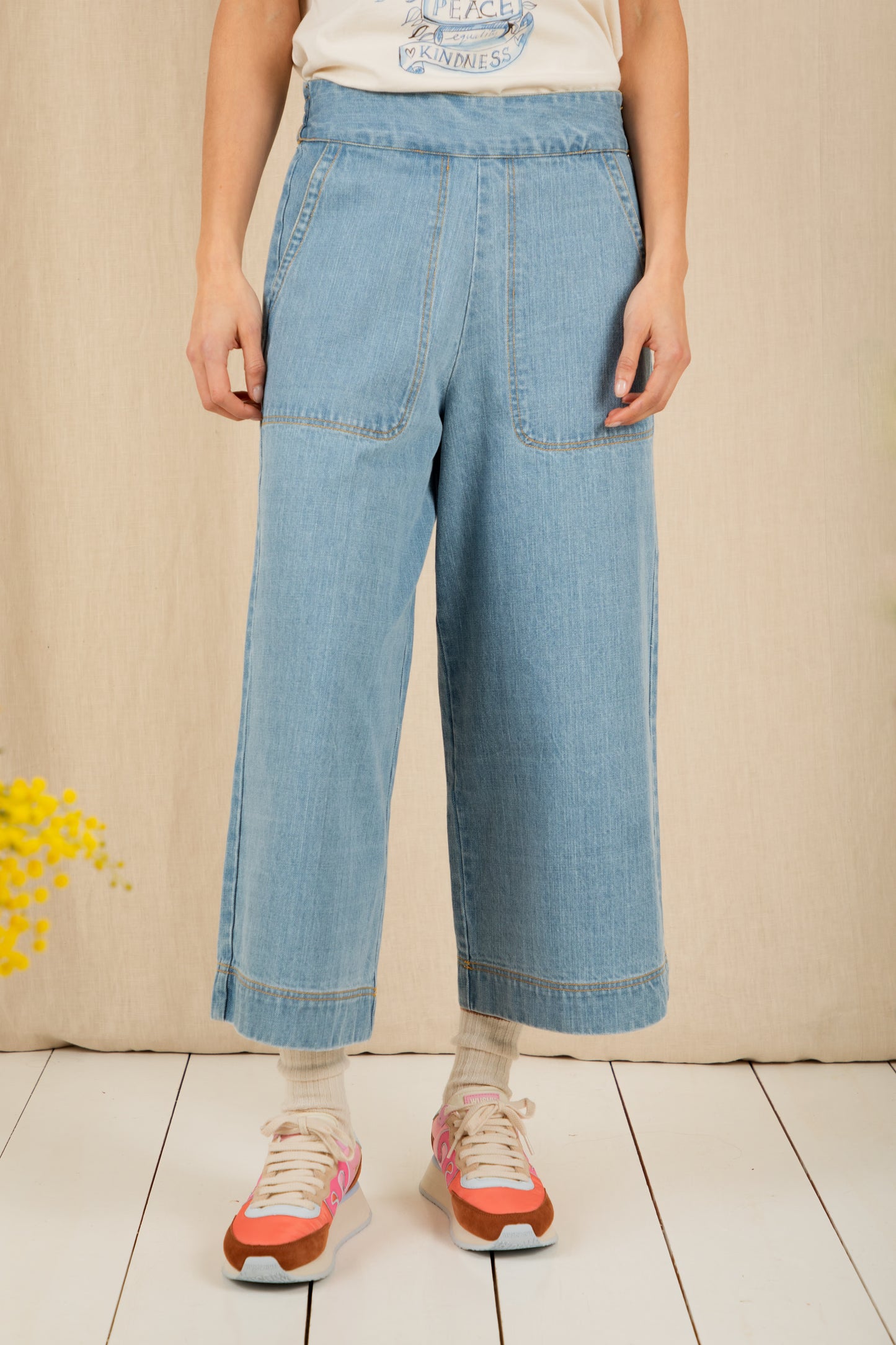 Bijou Trouser - Light Wash Denim