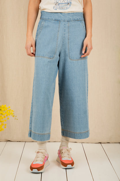 Bijou Trouser - Light Wash Denim