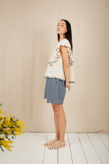 Darcy Top - Ecru / Multi