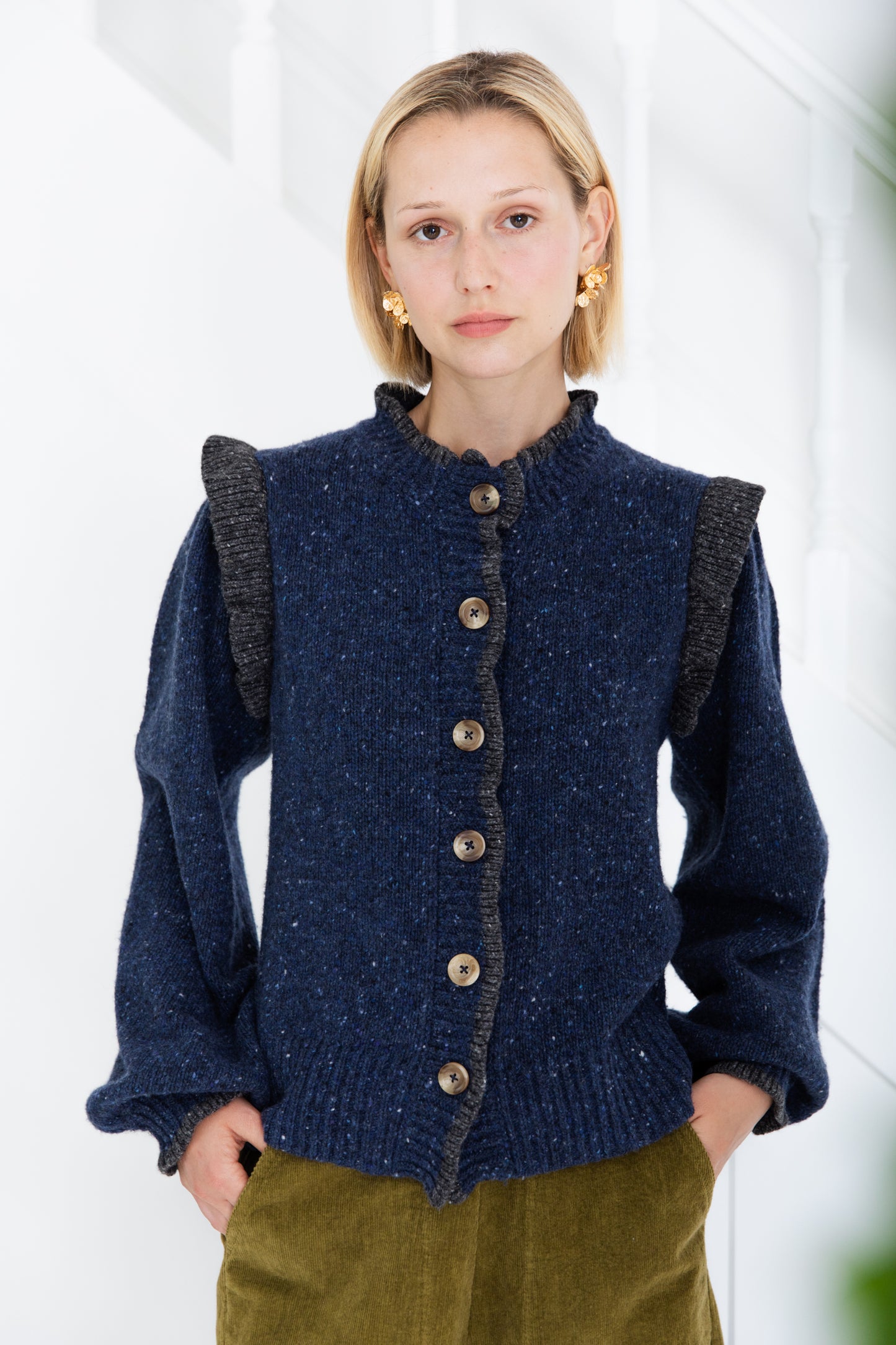 Delphie Knit Jacket - Navy