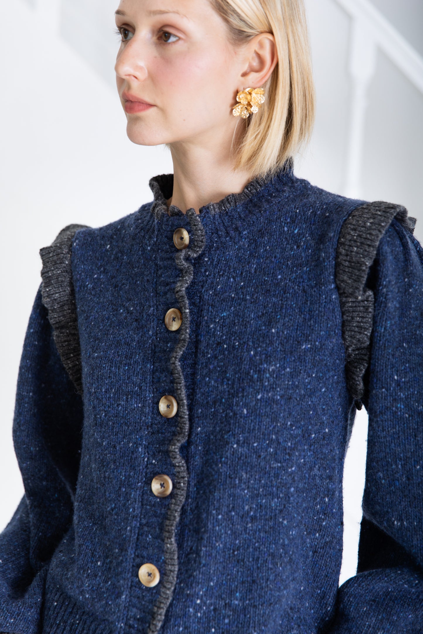 Delphie Knit Jacket - Navy