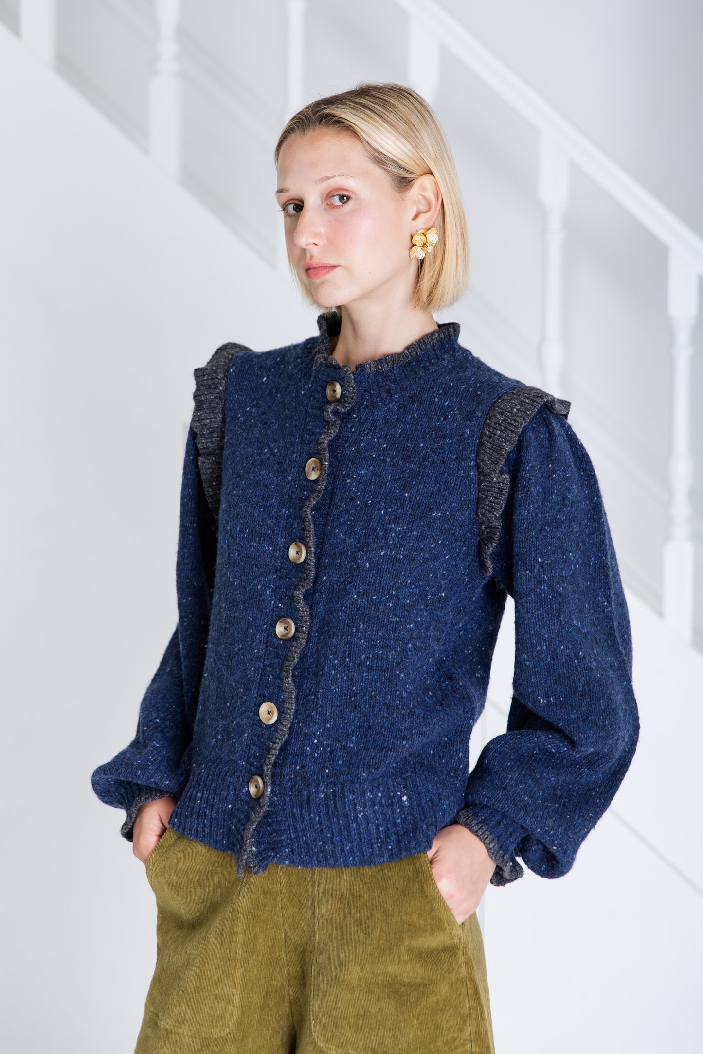Delphie Knit Jacket - Navy