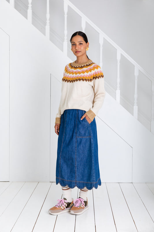 Elda Skirt - Dark Denim