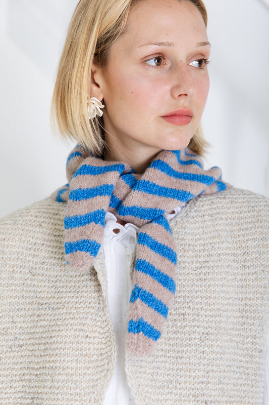 Elizabeth Triangle Scarf - Hassar Blue