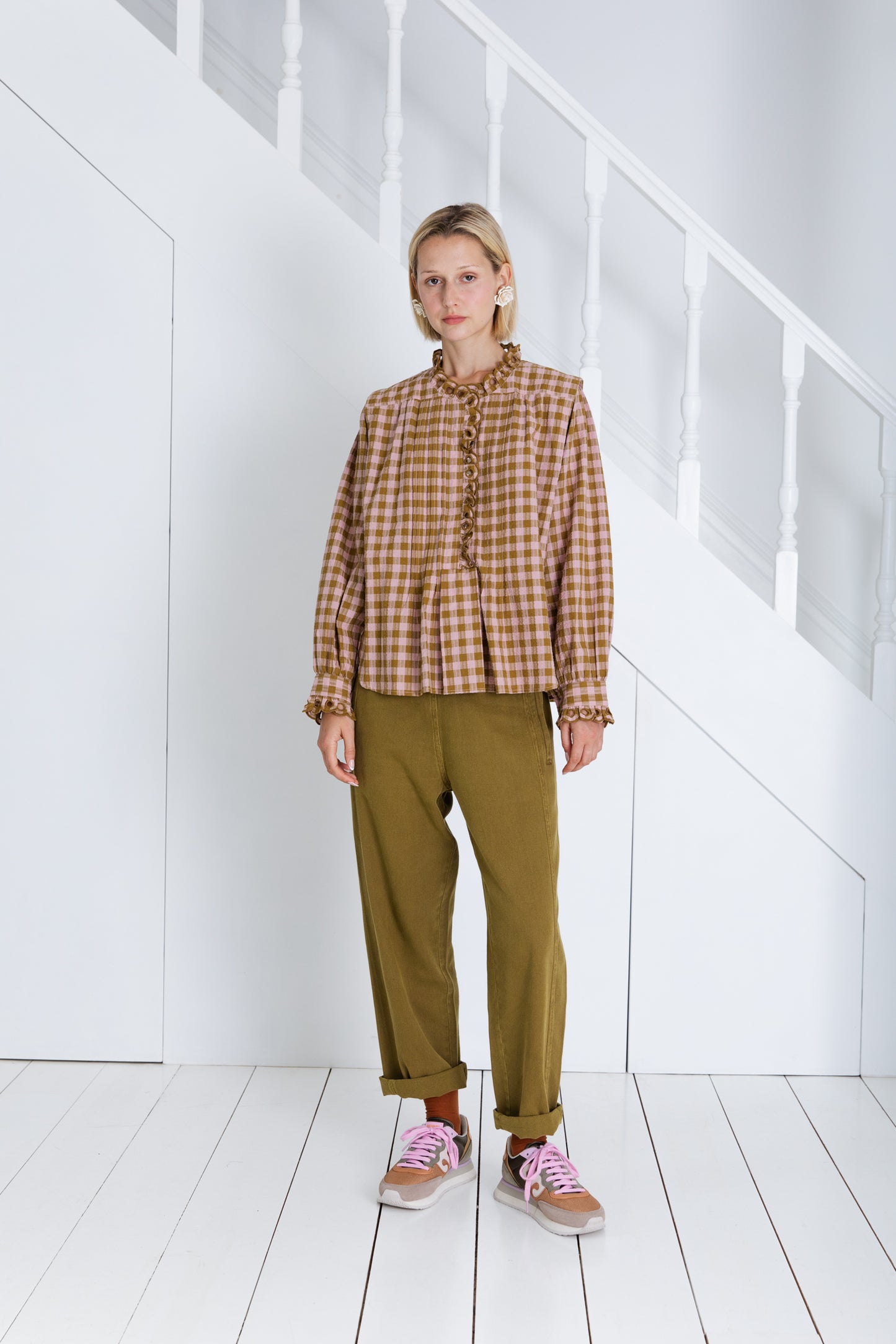 Etienne Shirt - Blush / Olive