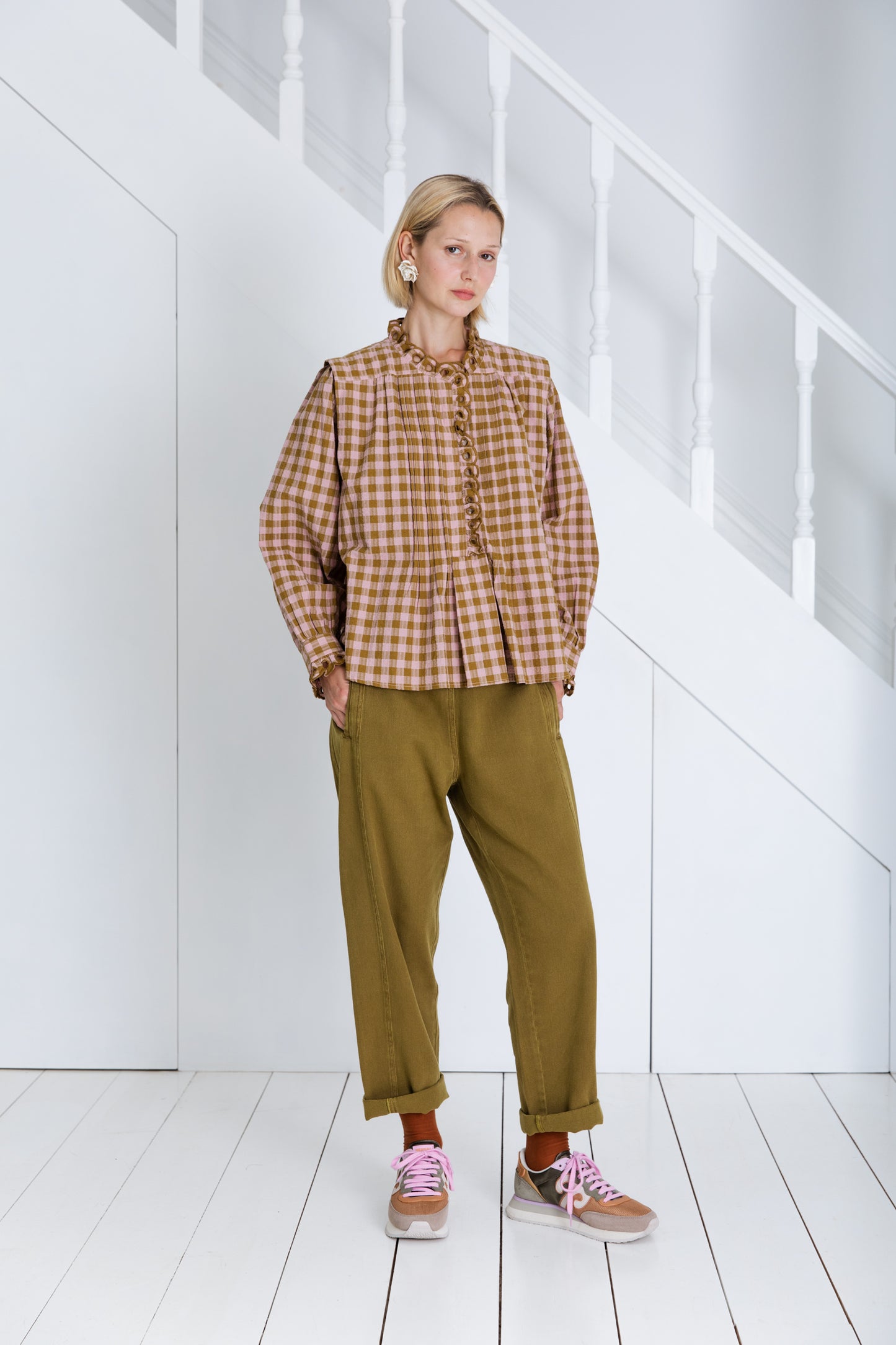 Etienne Shirt - Blush / Olive