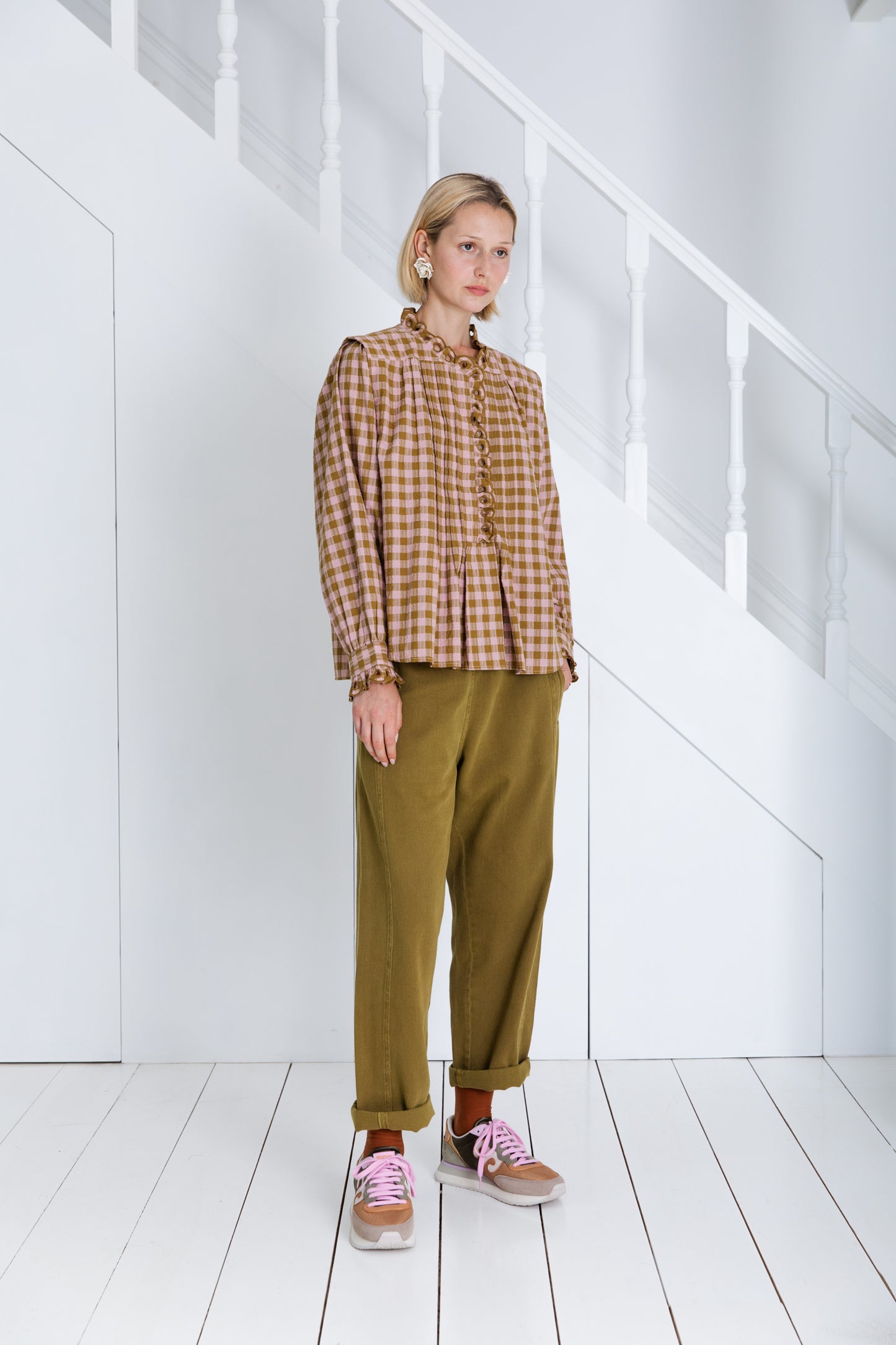 Etienne Shirt - Blush / Olive