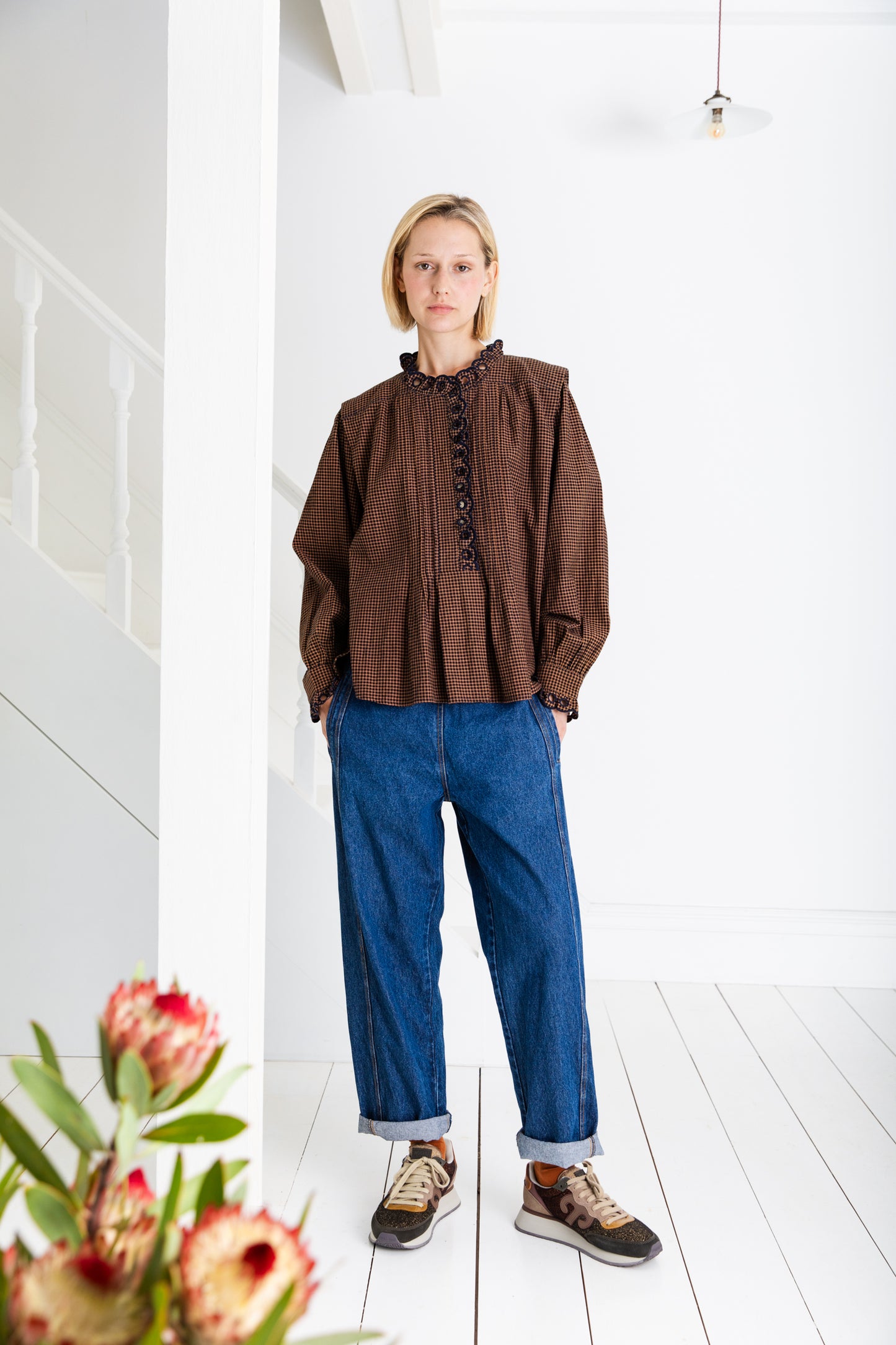 Etienne Shirt - Midnight / Tan