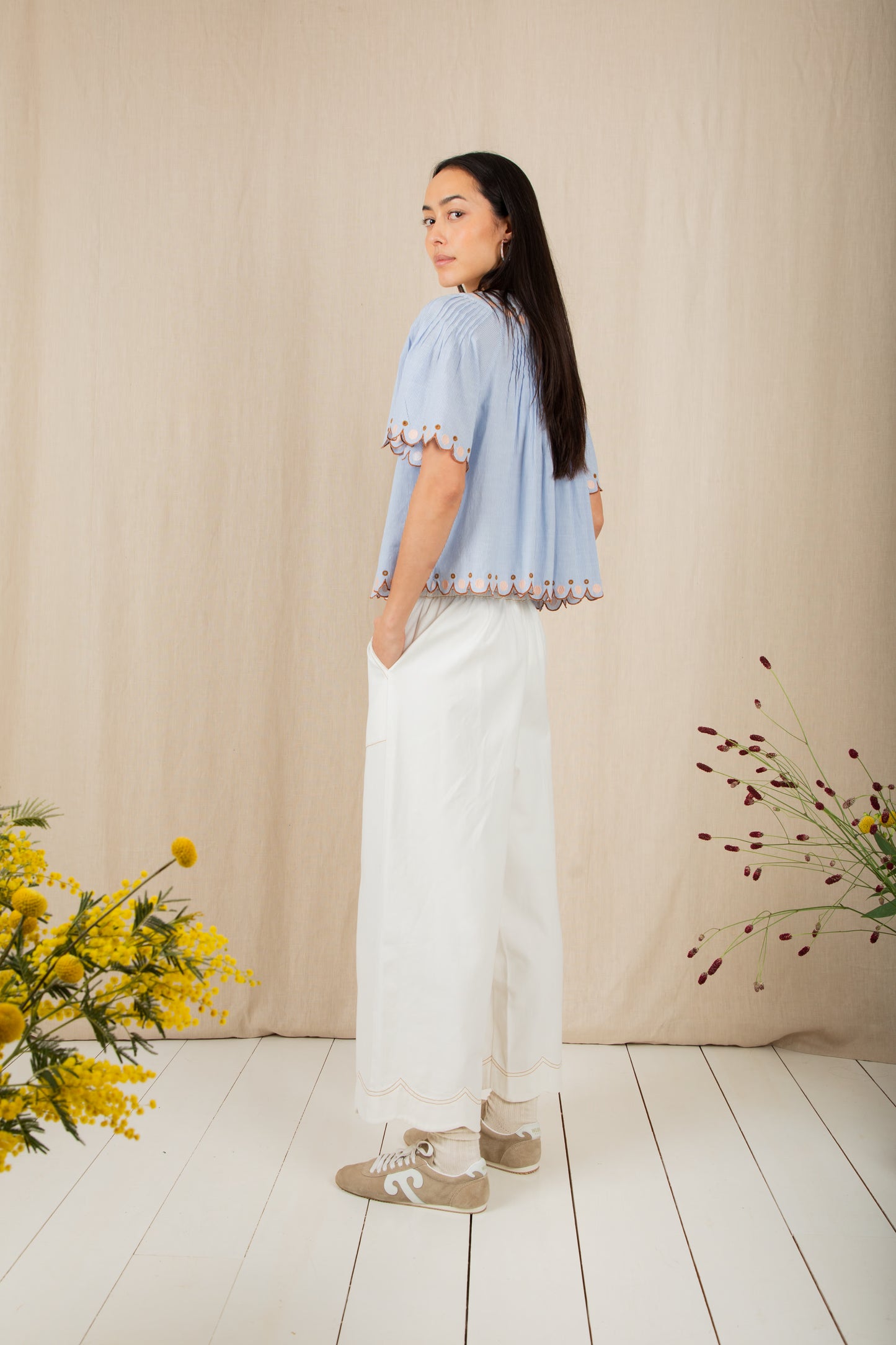 Flora Top - Blue